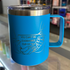 "Cup Of Tea" Blue Engraved Mug
