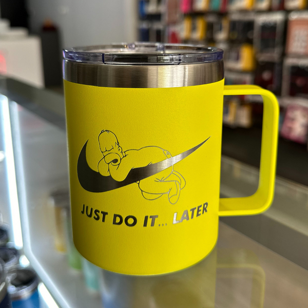 "Just Do It.. Later" Yellow Insulated Mug