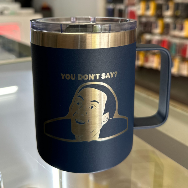 "You Don't Say" Navy Insulated Mug